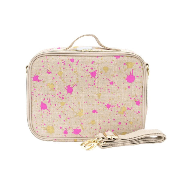 So Young Lunch Bag Fuchsia Gold Splatter - Rourke & Henry Kids Boutique