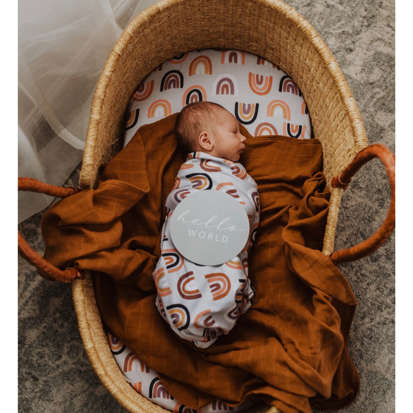 Snuggle Hunny Kids - Baby Jersey Wrap Set Sunset Rainbow
