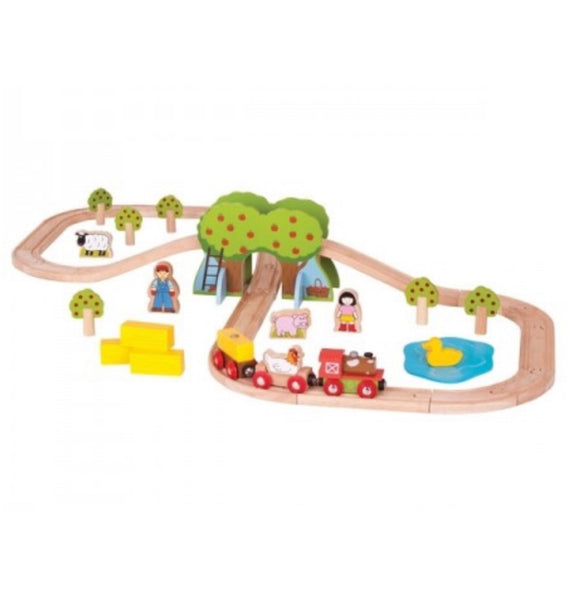 BigJigs Rail My First Train Set - Farm 44 pieces